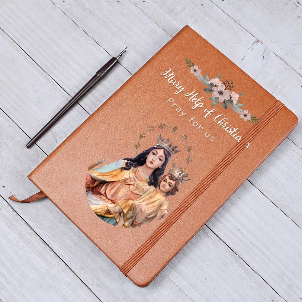 Mary Help Of Christians  - Leather Prayer Journal
