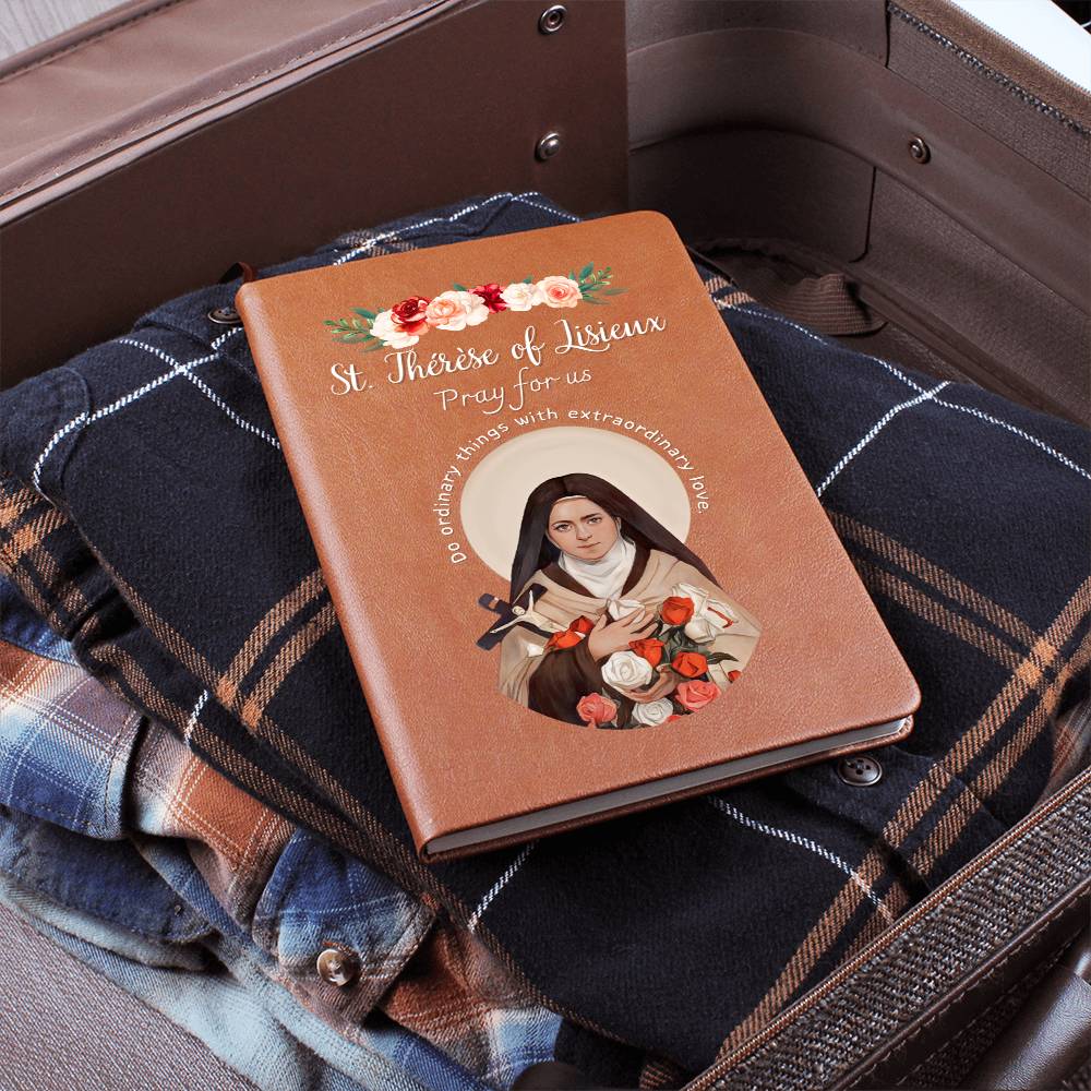 Saint Therese Of Lisieux  - Leather Prayer Journal