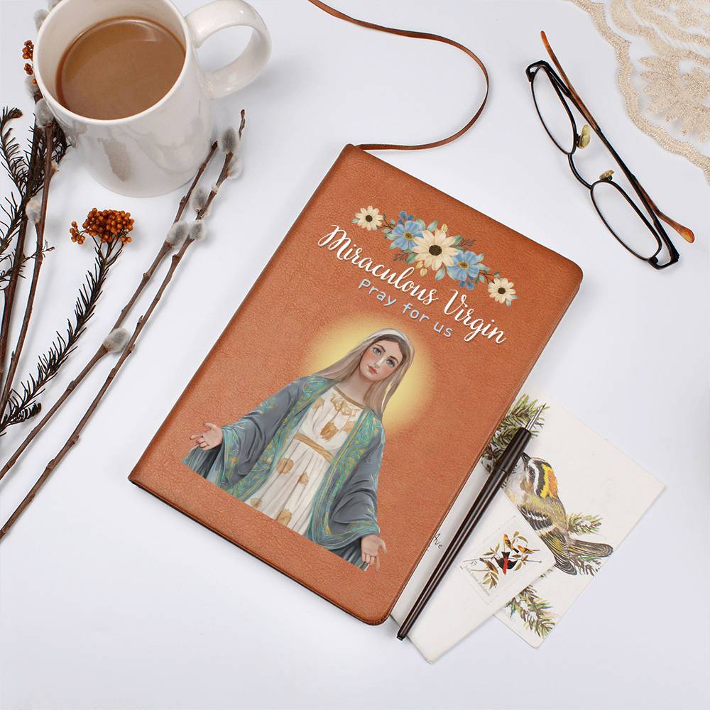 Miraculous Virgin - Leather Prayer Journal