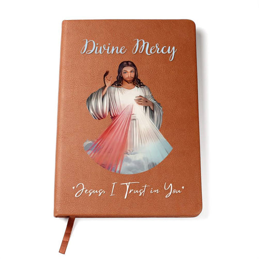 Divine Mercy (Jesus, I Trust In You) l - Leather Prayer Journal