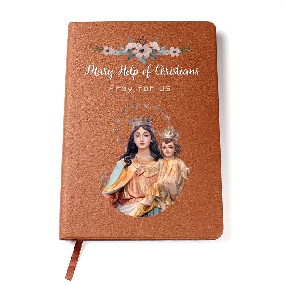 Mary Help Of Christians  - Leather Prayer Journal